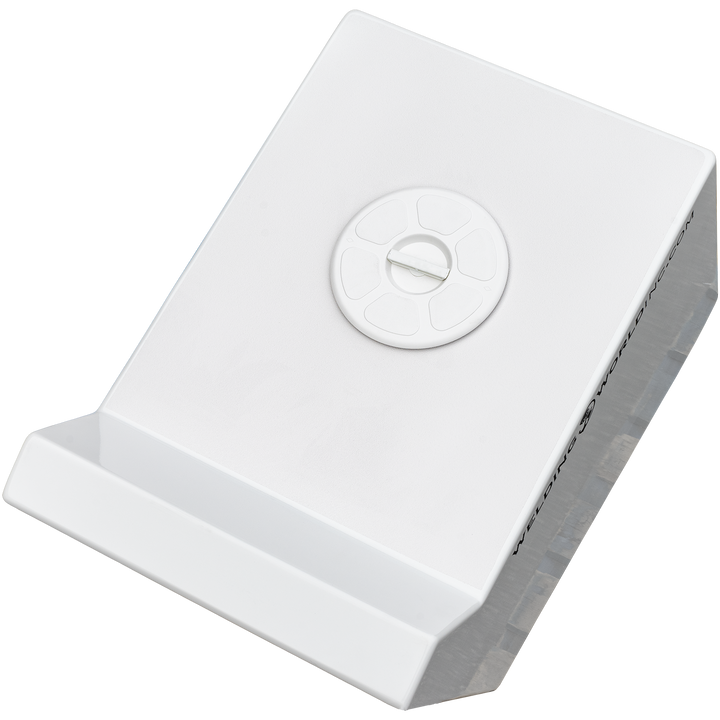 A white, angular metal bracket labeled "Apex Mk. 2 NSP Single Engine Bracket," with a flat base and a vertical section featuring multiple holes for mounting. The background is transparent with a checkered pattern