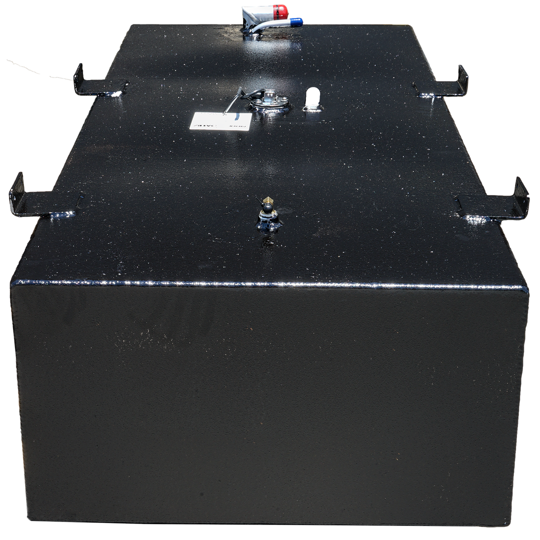OEM replacement fuel tank for Proline 220, 1998 model, with a capacity of 98 gallons. The tank features a sleek black finish and includes a fuel fill cap and vent