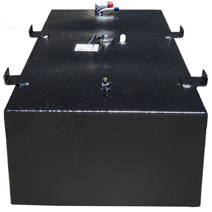 OEM replacement fuel tank for Proline 220, 1998 model, with a capacity of 98 gallons. The tank features a sleek black finish and includes a fuel fill cap and vent