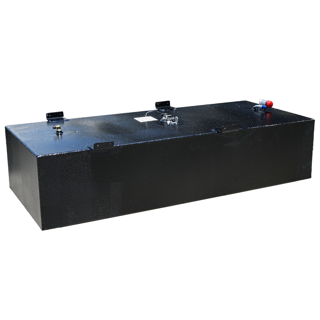 OEM replacement fuel tank for Proline 220, 1998 model, with a capacity of 98 gallons. The tank features a sleek black finish and includes fittings for fuel connections