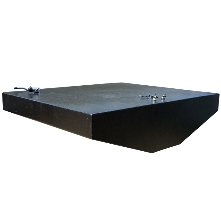 Parker 2310 OEM replacement belly fuel tank with a 150-gallon capacity, featuring a flat, rectangular design and multiple fittings on the surface