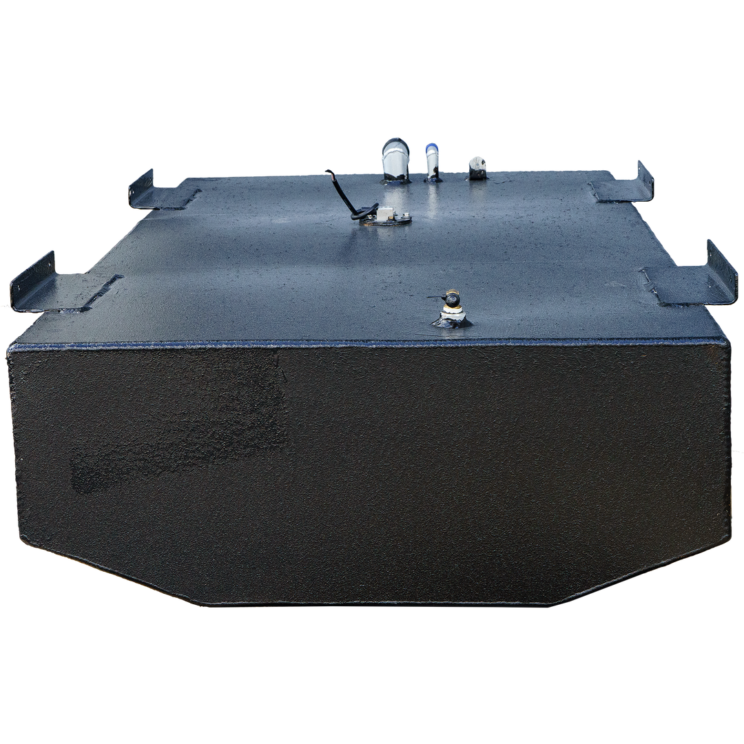 OEM replacement belly fuel tank for Angler 204, 1998 model, featuring a 47-gallon capacity, shown from a side angle