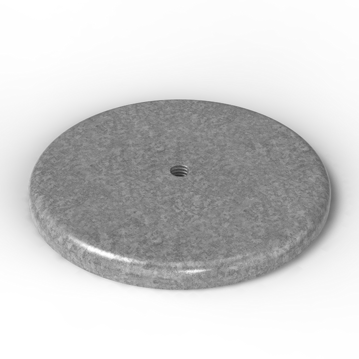 0004 3/8" Thick 5.125" OD Round Aluminum Backing Plate - ISO View
