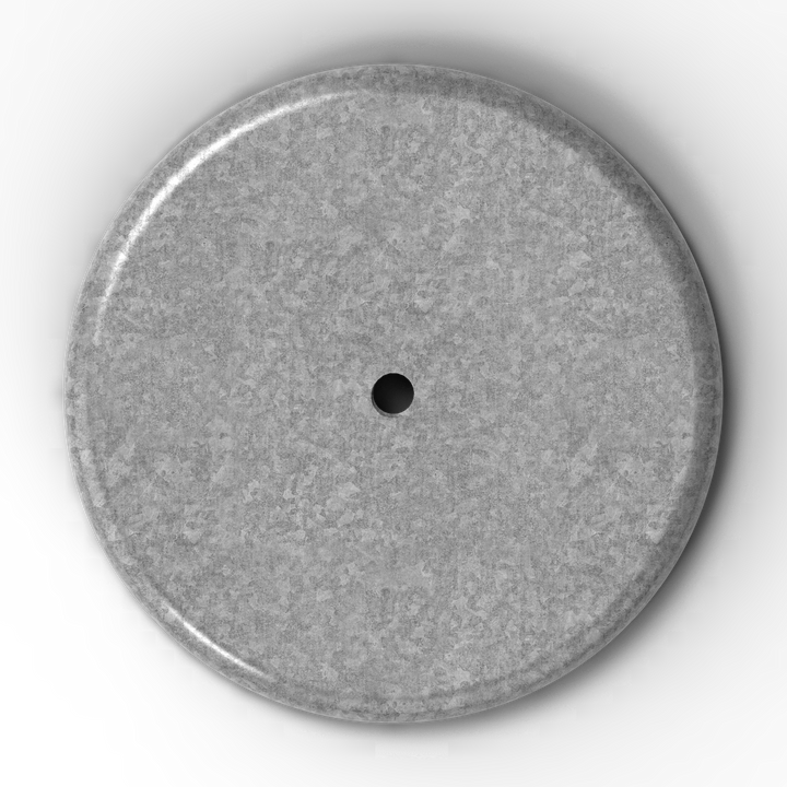 0004 3/8" Thick 5.125" OD Round Aluminum Backing Plate - Side Profile