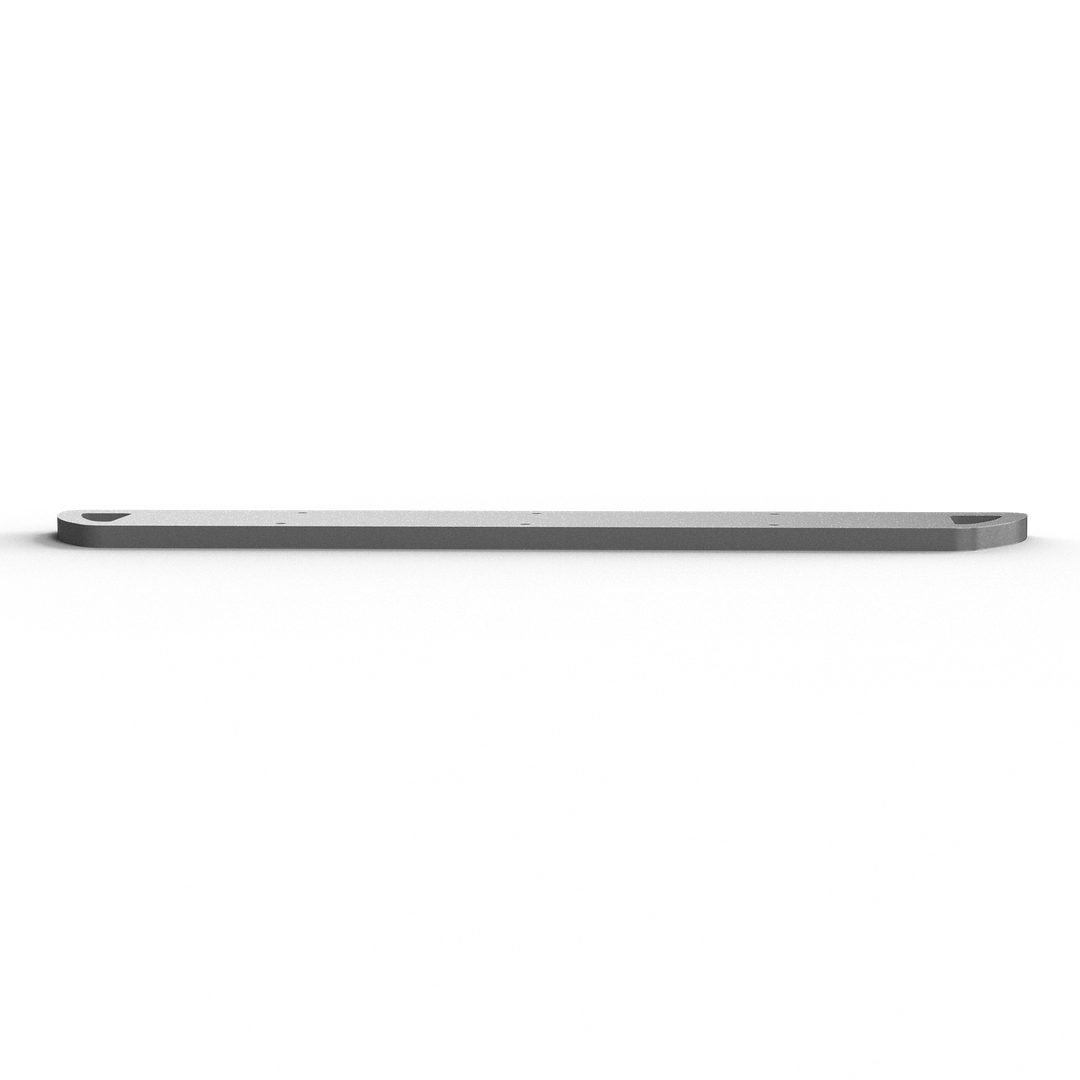0152 1/2" Thick 22.5" x 4" D-Pipe Aluminum Welding Pad - Top View