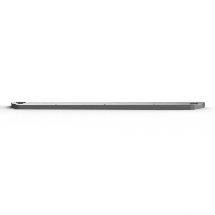 0152 1/2" Thick 22.5" x 4" D-Pipe Aluminum Welding Pad - Top View