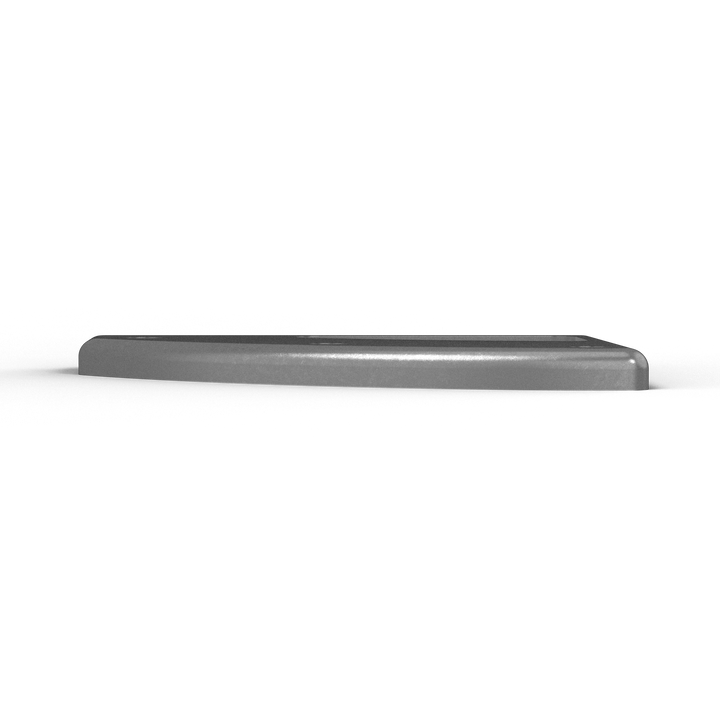 00153-L 3/8" Thick 3" x 2" D-Pipe Aluminum Grommet Pad - Top View