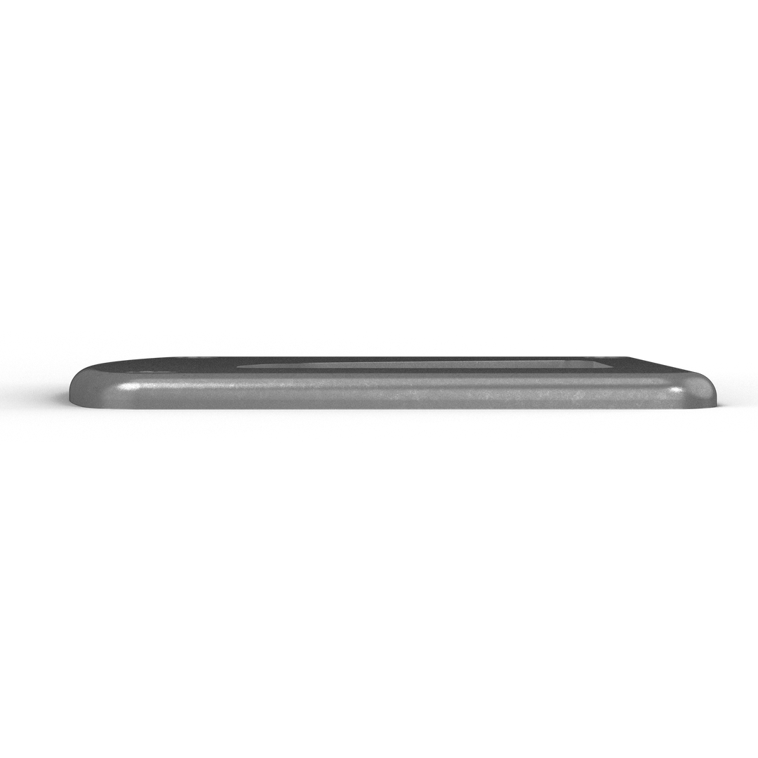 00154-R 1/4" Thick 3" x 2" D-Pipe Aluminum Grommet Pad - Top View