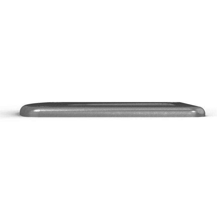 00154-R 1/4" Thick 3" x 2" D-Pipe Aluminum Grommet Pad - Top View