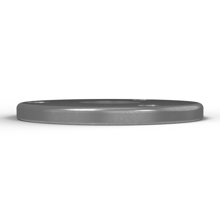 0158 3/8" Thick 4.5" OD Round Aluminum Countersunk Pad - Top View