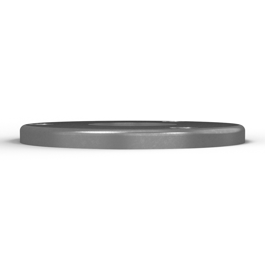 0160 3/8" Thick 5" OD Round Aluminum Backing Plate - Top View