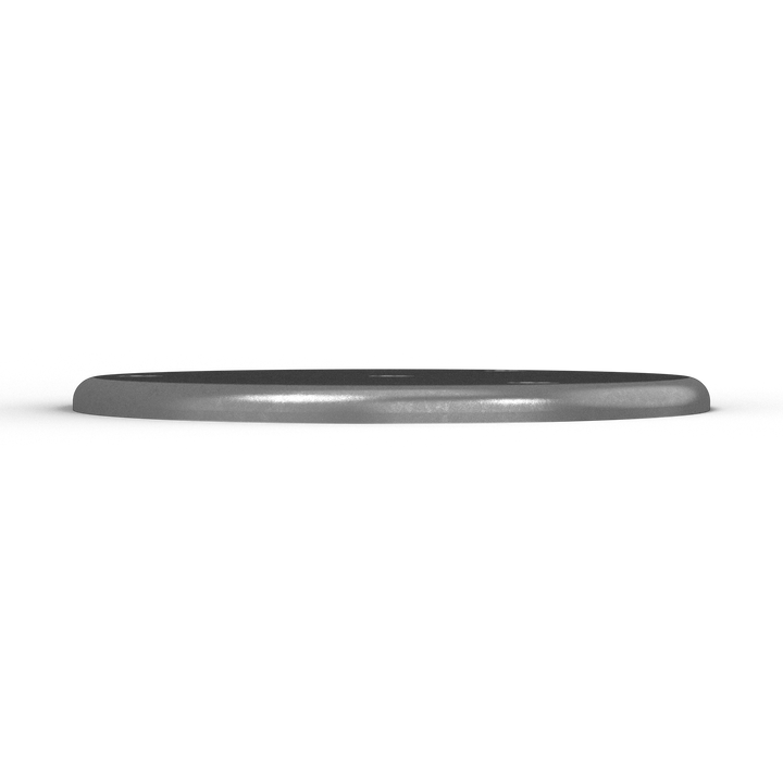 0161 1/4" Thick 5" OD Round Aluminum Backing Plate - Top View