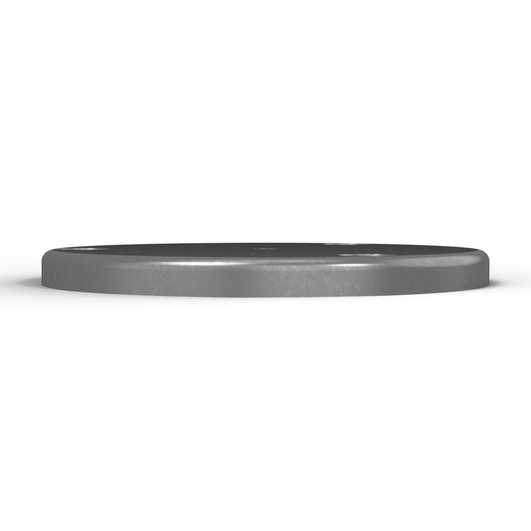 0162 3/8" Thick 5" OD Round Aluminum Backing Plate - Top View