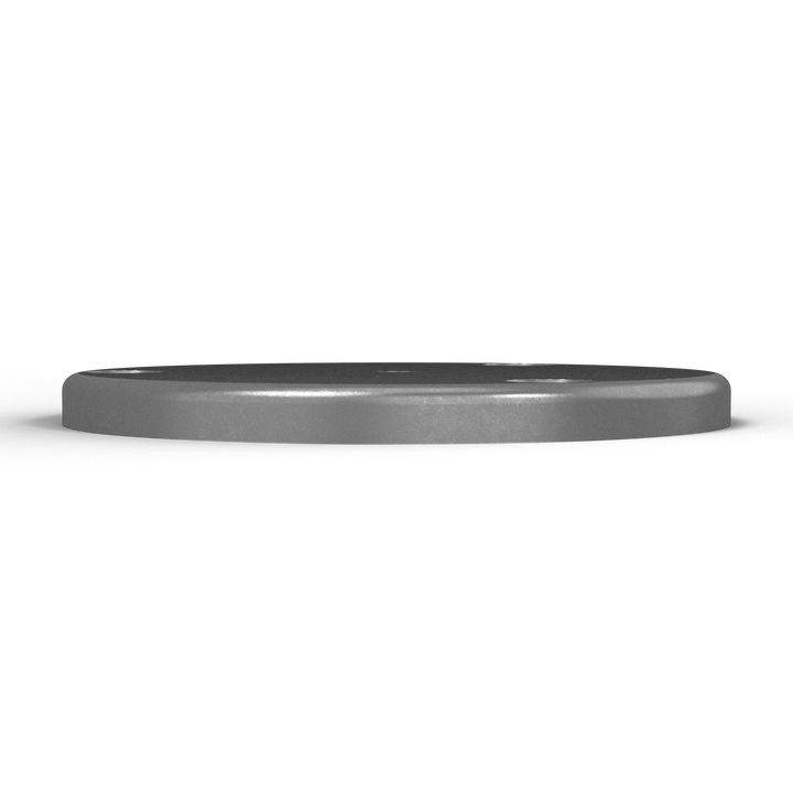0162 3/8" Thick 5" OD Round Aluminum Backing Plate - Top View