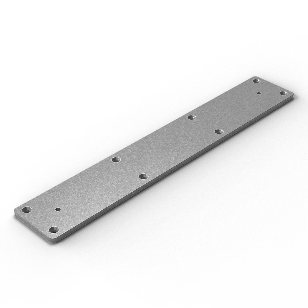 0165 3" x 18" Aluminum Leaning Post Pad - ISO View