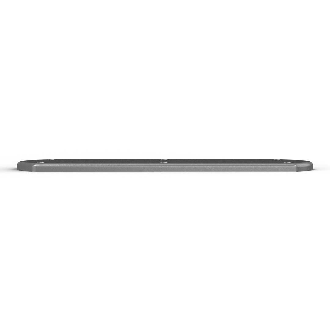 0169 3/8" 14" x 5" Oblong Aluminum Grommet Pad - Top View
