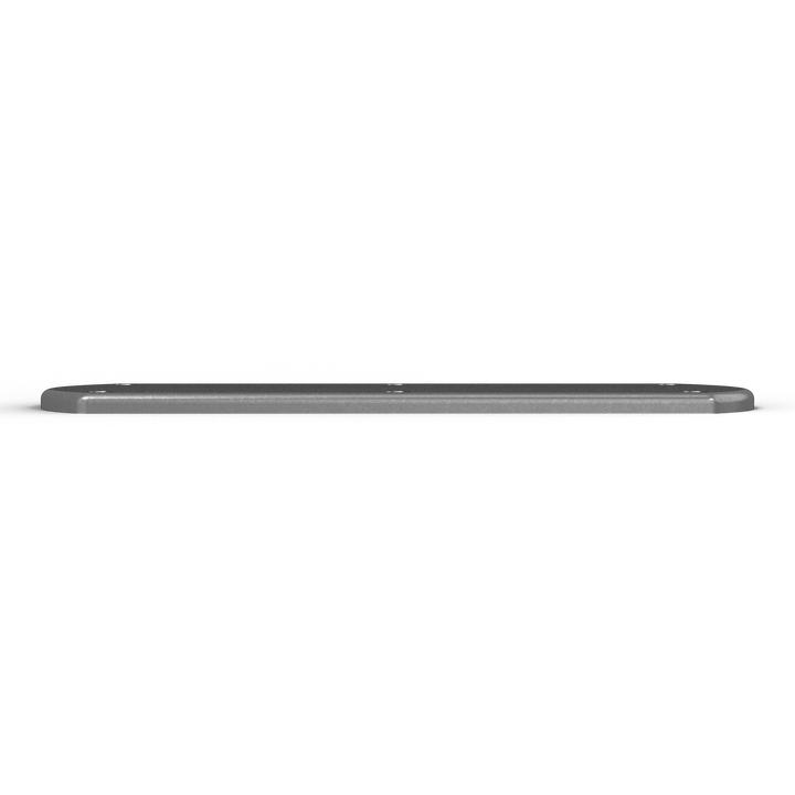 0169 3/8" 14" x 5" Oblong Aluminum Grommet Pad - Top View