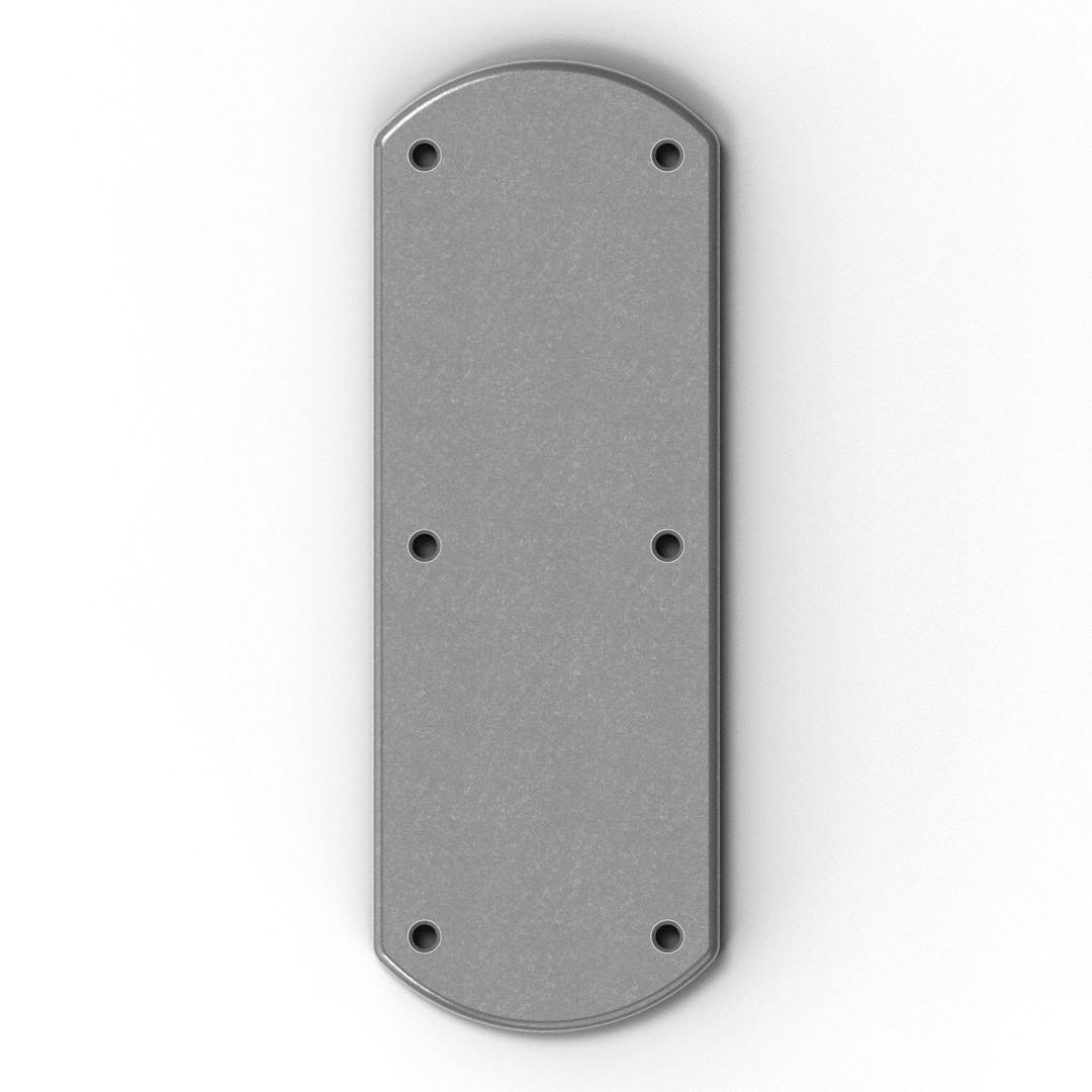 0169 3/8" 14" x 5" Oblong Aluminum Grommet Pad - Side Profile