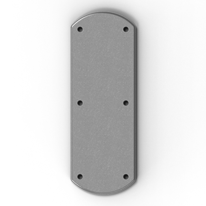 0169 3/8" 14" x 5" Oblong Aluminum Grommet Pad - Side Profile