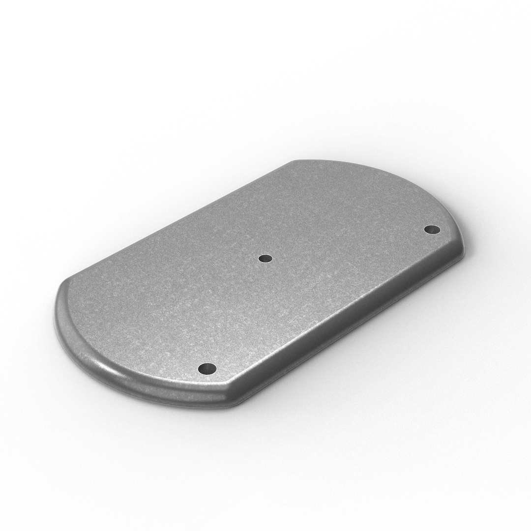0171 3/8" 6" x 10" Oblong Aluminum Grommet Pad - ISO View