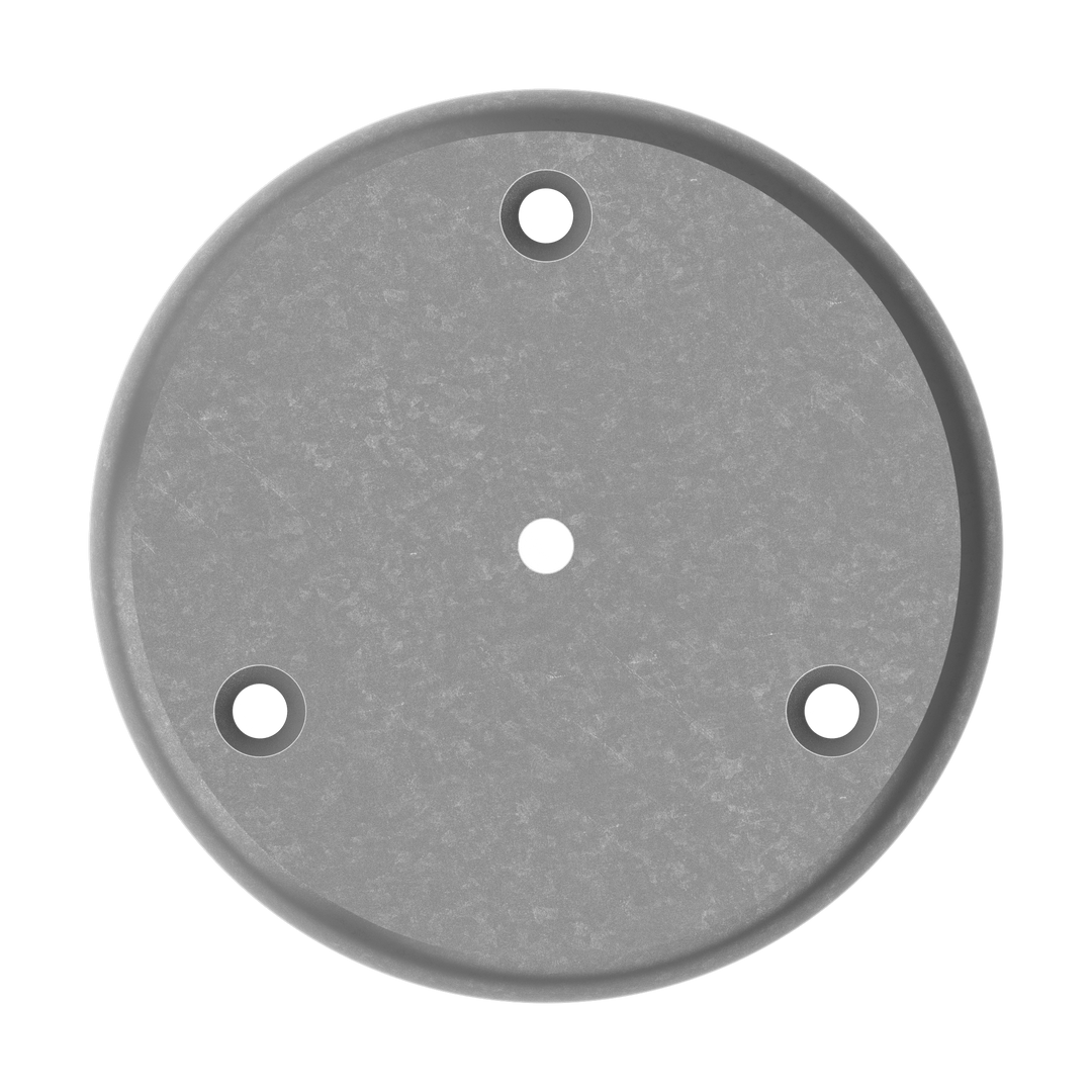 0018 3/8" Thick 4.5" OD Round Aluminum Countersunk Pad - Side Profile