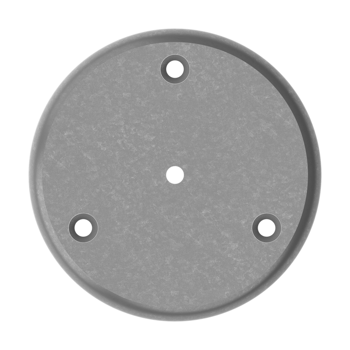 0018 3/8" Thick 4.5" OD Round Aluminum Countersunk Pad - Side Profile