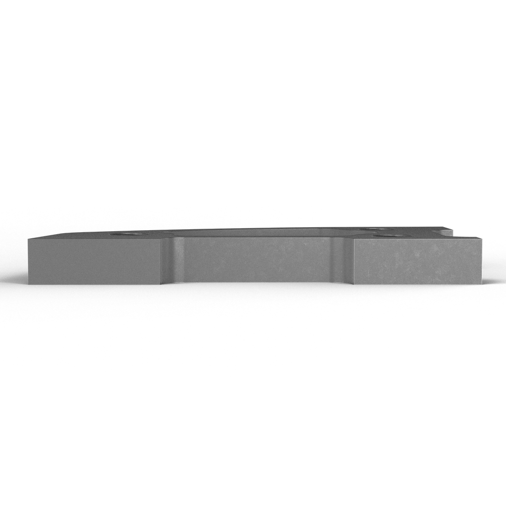 0021 1/2" 5" x 3.5" D-Pipe Aluminum Screw Pad - Top View