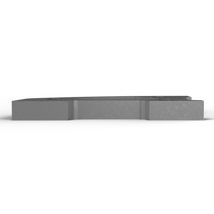 0021 1/2" 5" x 3.5" D-Pipe Aluminum Screw Pad - Top View