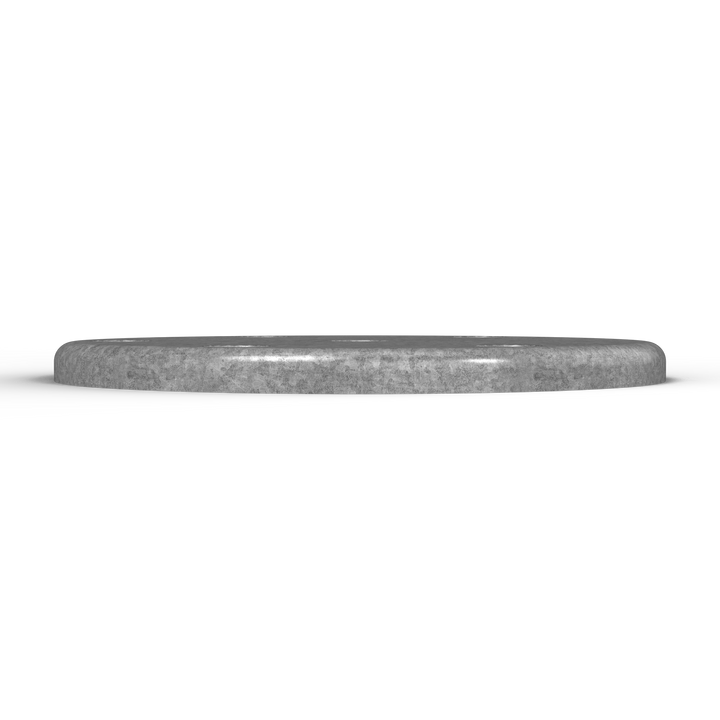 0030 3/8" Thick 6.125" OD Round Aluminum Countersunk Pad - Top View