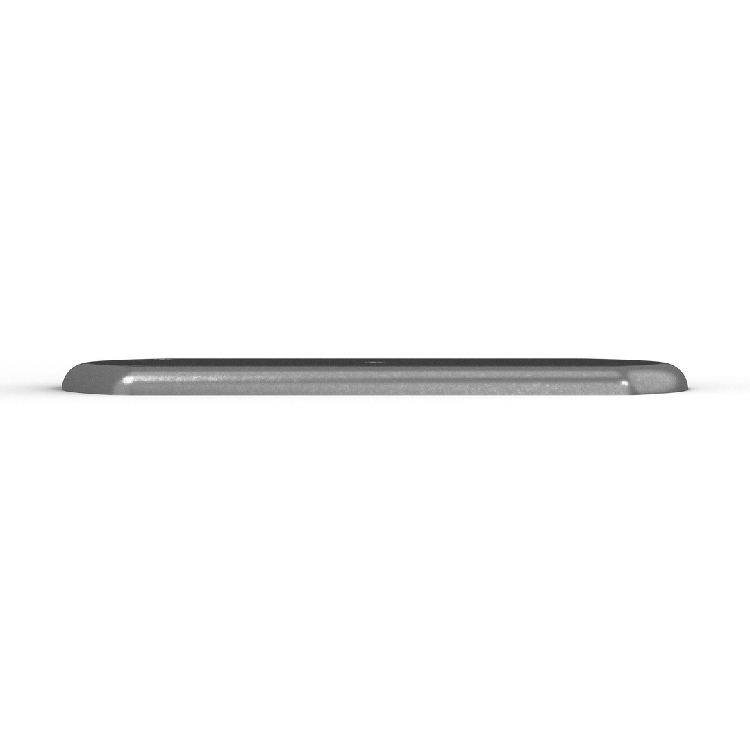 0042-B 3/8" 5" x 9" Oblong Aluminum Grommet Pad - Top View