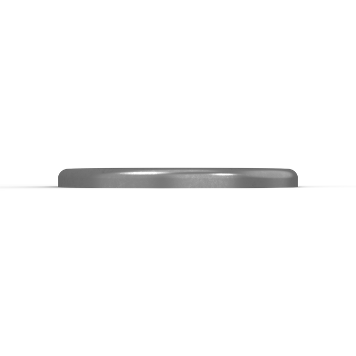 0059-L 3/8" 2.5" dia. D-Pipe Aluminum Grommet Pad - Top View
