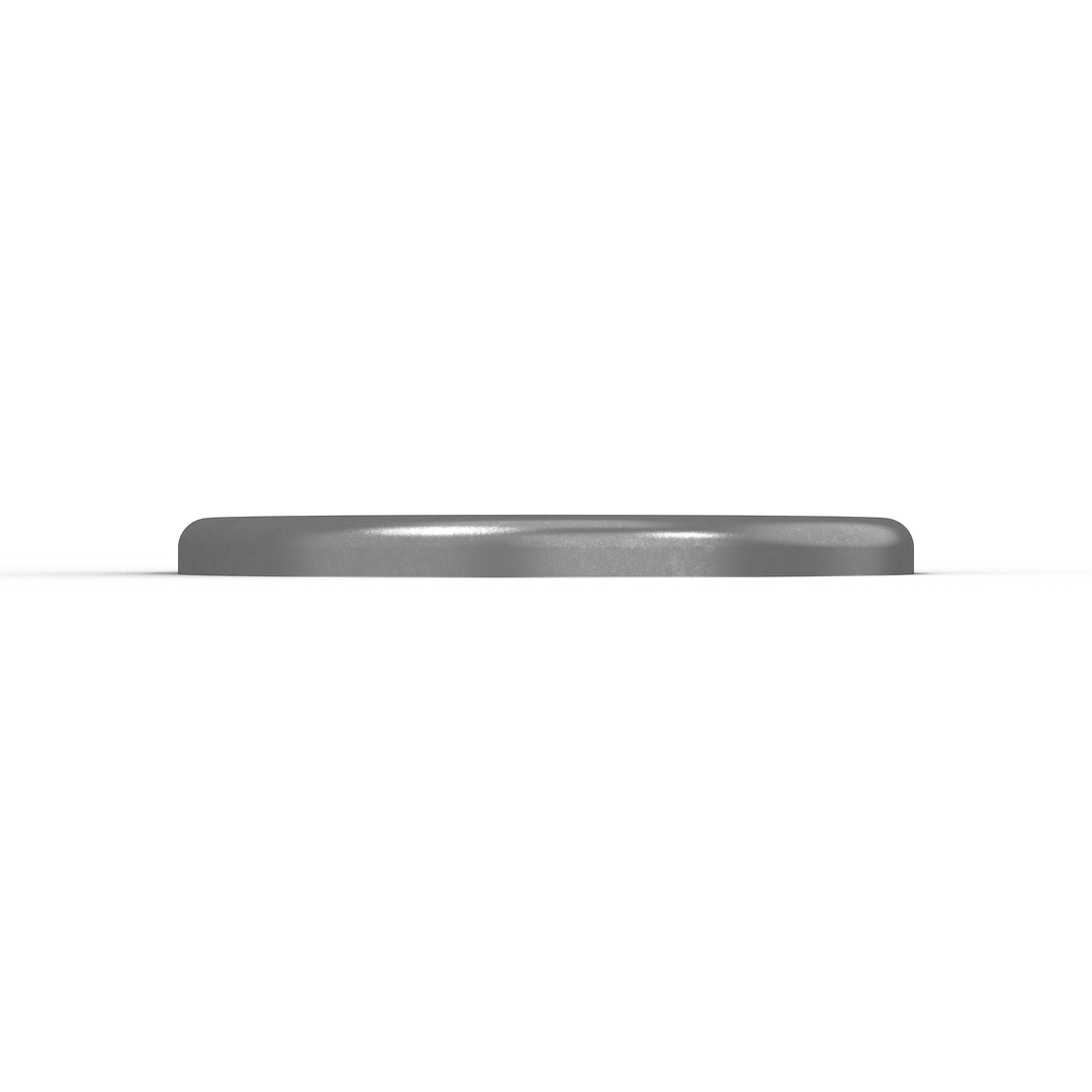 0059-R 3/8" 2.5" dia. D-Pipe Aluminum Grommet Pad - Top View