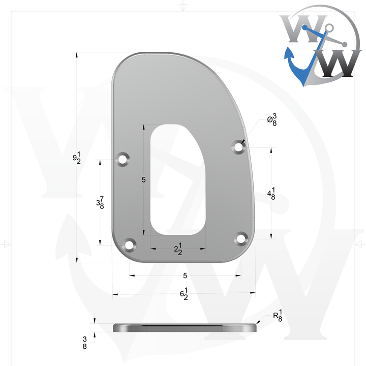D-5 9.5 x 6.45 CS Pad (Right Side)