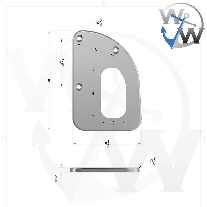 D-5 8 x 5.5 CS Pad (Right Side)