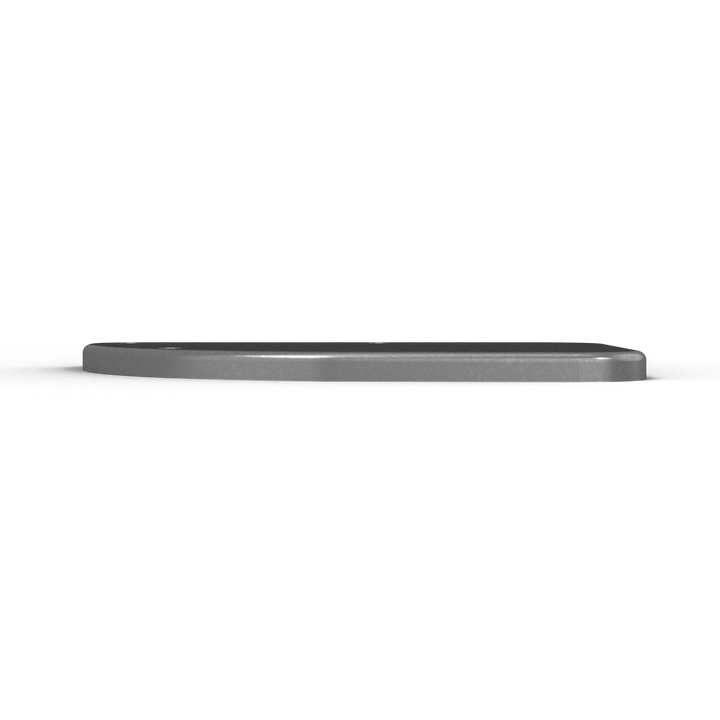 0073-L 3/8" 8" x 5.5" D-Pipe Aluminum Grommet Pad - Top View