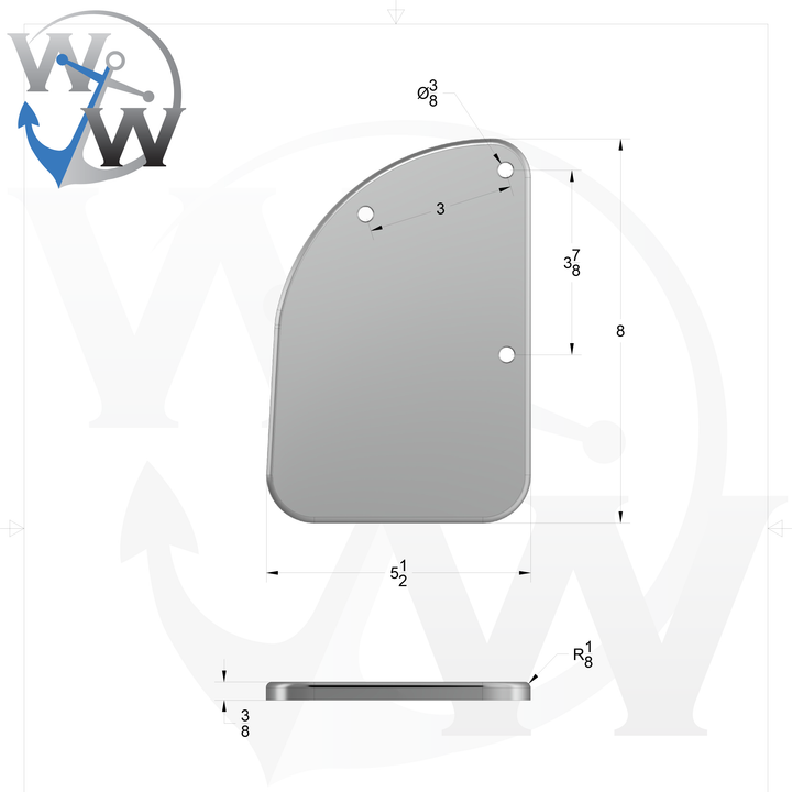 D-5 8 x 5.5 Grommet Pad (Left Side)