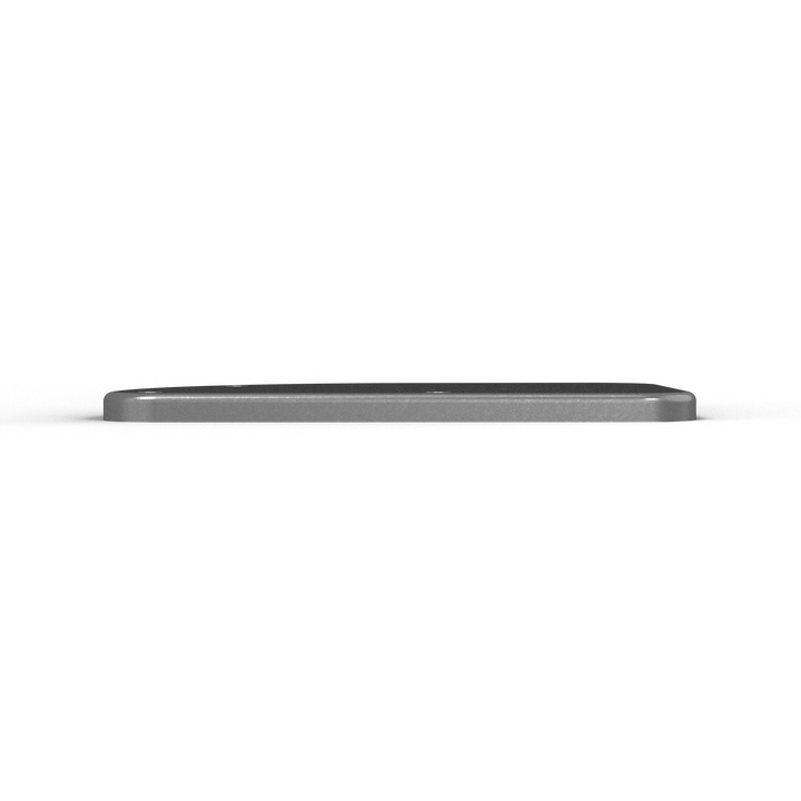 0073-R 3/8" 8" x 5.5" D-Pipe Aluminum Grommet Pad - Top View