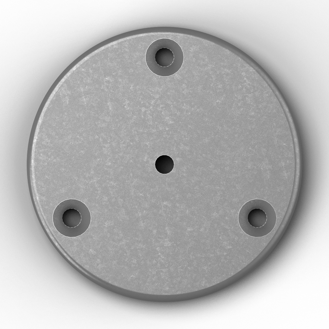 0148 3/8" Thick 4.5" OD Round Aluminum Countersunk Pad - Side Profile