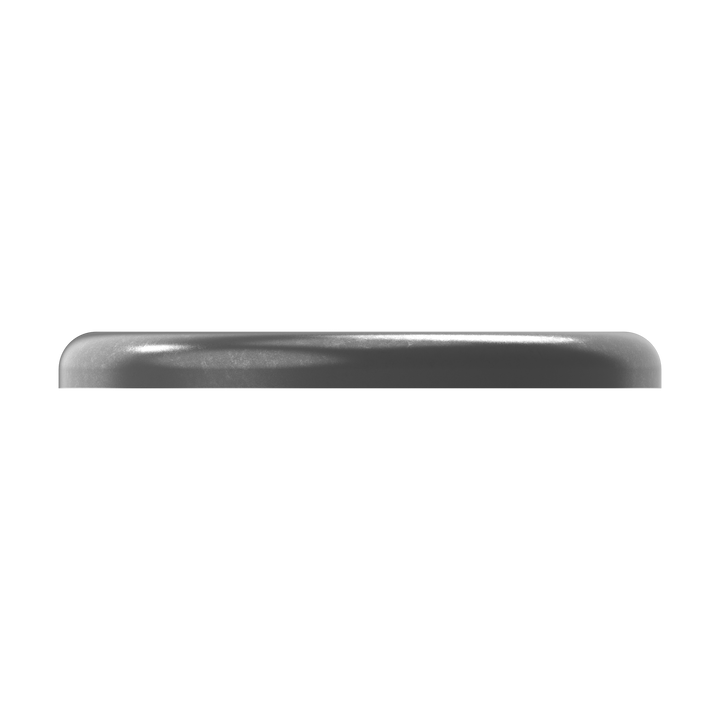 1009 3/8" Thick 4.125" OD Round Aluminum Tapped Pad - Top View