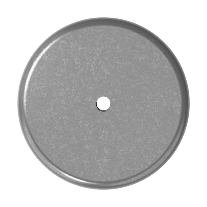 1009 3/8" Thick 4.125" OD Round Aluminum Tapped Pad - Side Profile