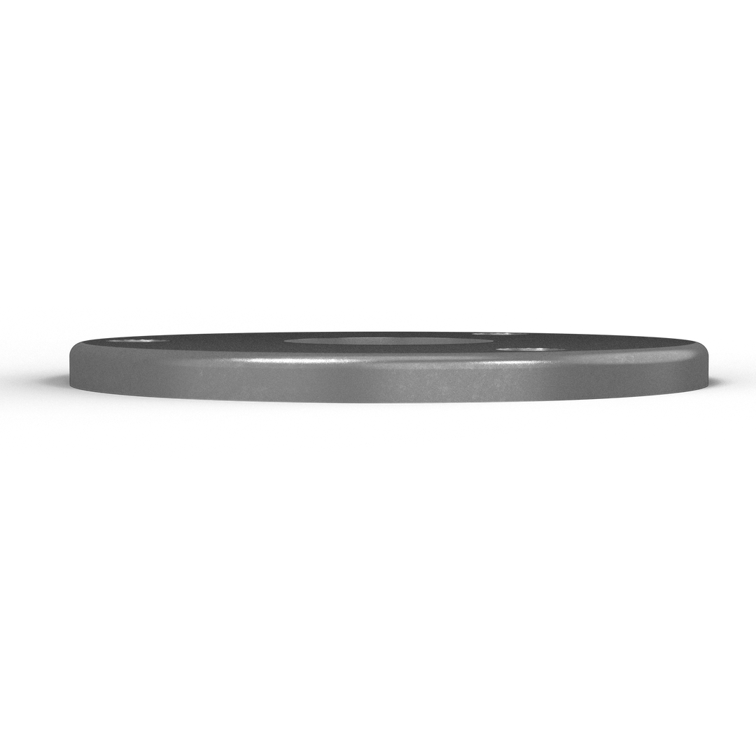 1015 3/8" Thick 6" OD Round Aluminum Countersunk Pad - Top View