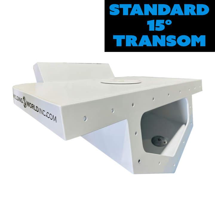 Standard High Flotation Single Outboard Engine Bracket - 15° Transom