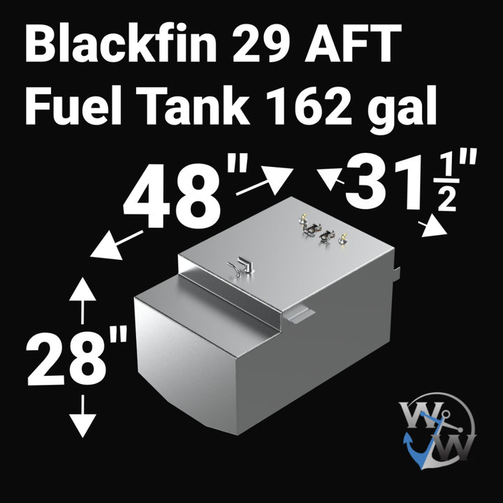 Blackfin 29 Fuel Tank AFT (162 gal) FWD (101 gal) 2-tank combo | OEM Replacement