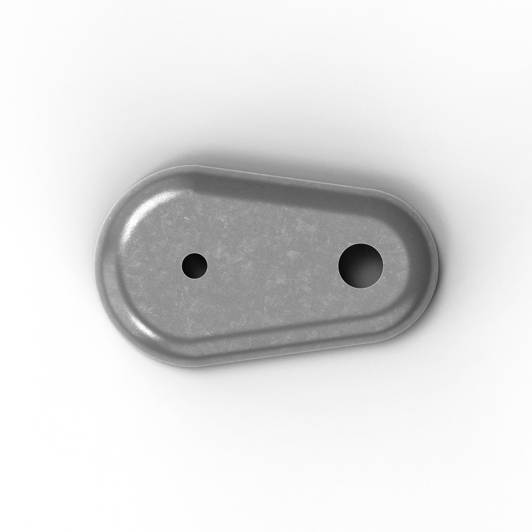 0.25 x 2.25 x 0.75  Handrail Feet