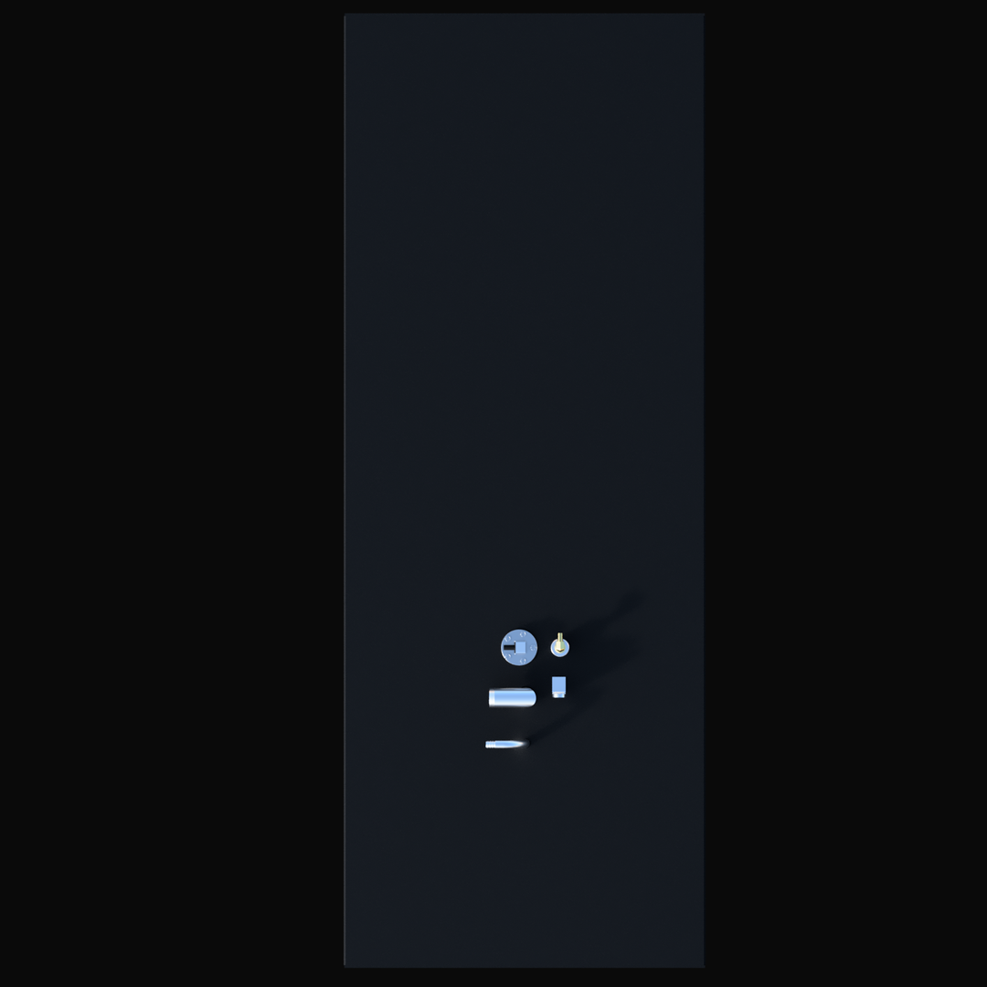Overhead plan view of AquaSport 22 (1985) 89 gal fuel tank showing fitting layout.
