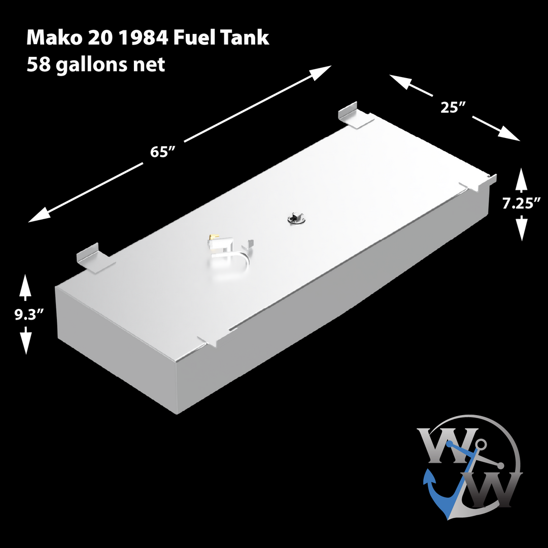 Mako 20' 1984 - 58 gal. net OEM replacement fuel tank