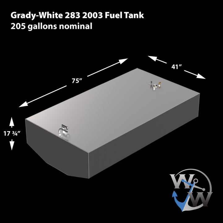 Grady-White 283 2003 205 gal. OEM Replacement Belly Fuel Tank