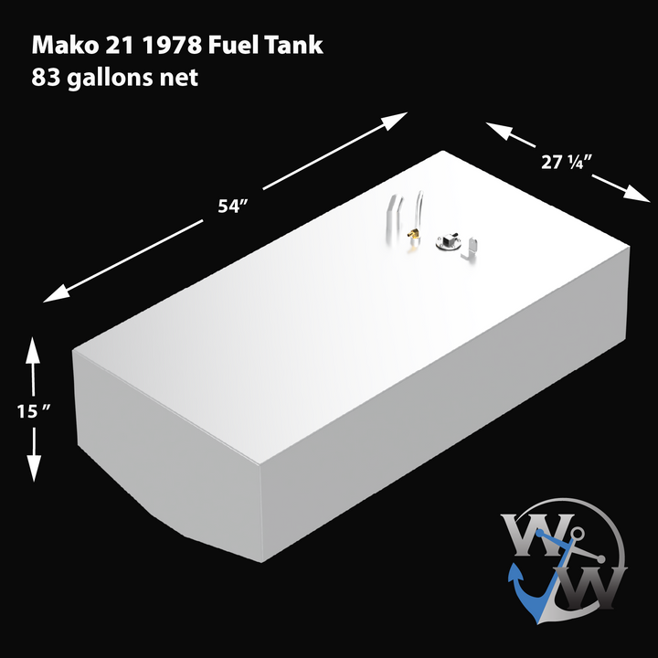 Mako 21 1978  - 83 gal. net OEM Replacement Fuel Tank