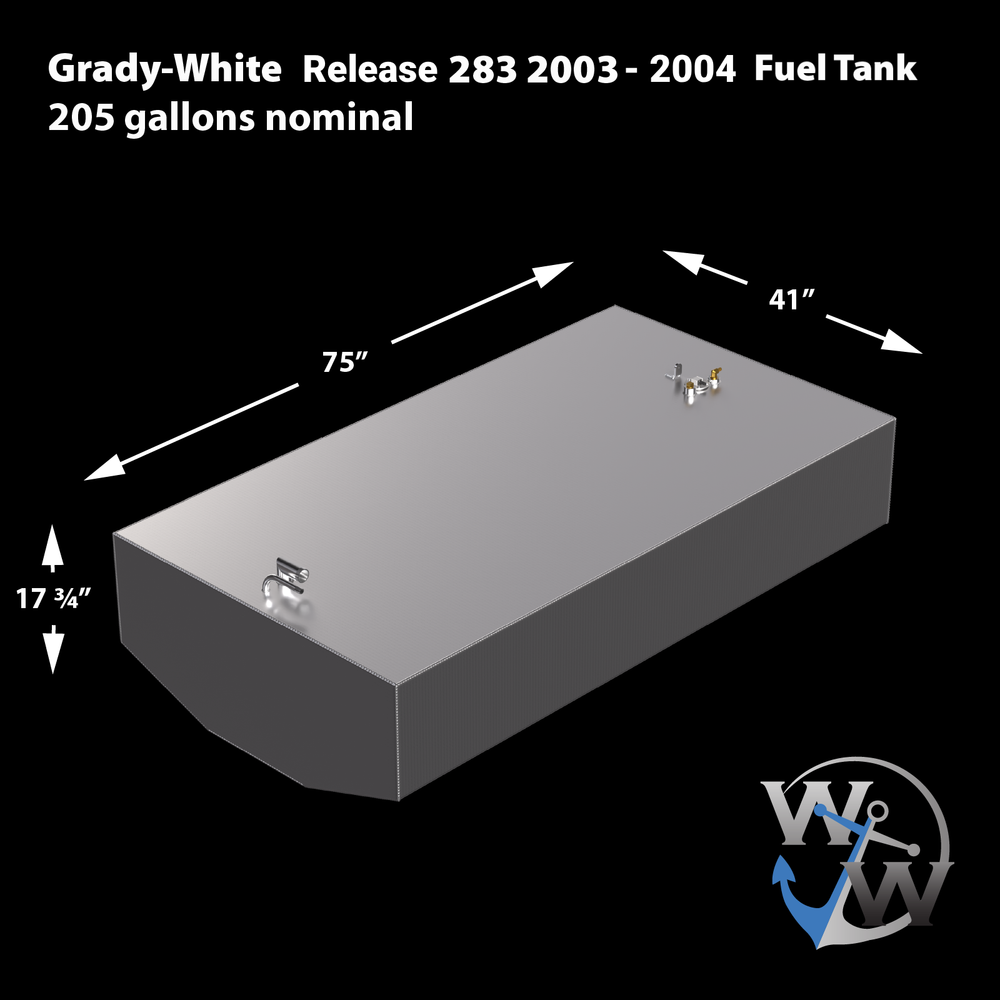 Grady-White Release 283 (2003-2004) Belly Fuel Tank (205 gallon) | OEM Replacement - Welding World, Inc.