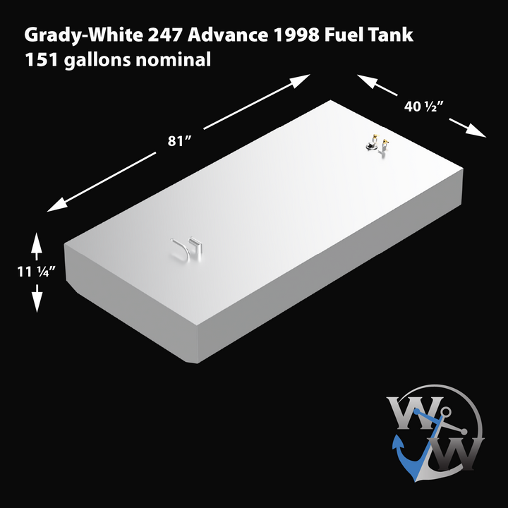 Grady-White 247 Advance 1998 Fuel Tank (151 gal. nom.)